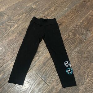 Boutique Toddler Black Leggings with Side Sequin Smile Detail Size 3T